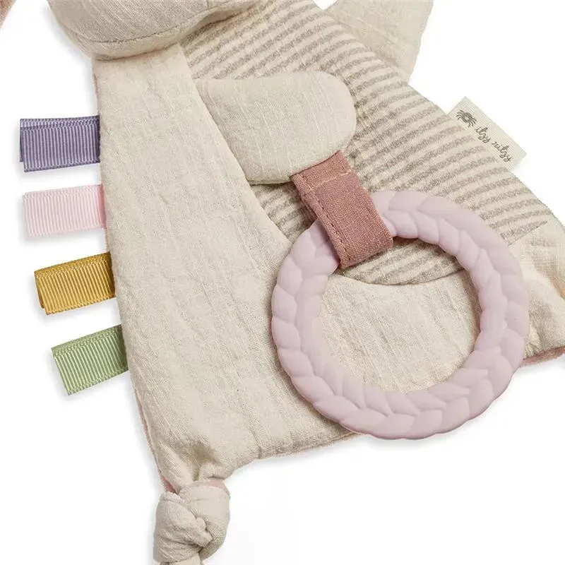 Itzy Ritzy - Bitzy Crinkle Sensory Crinkle Toy with Teether, Bunny - Image 3