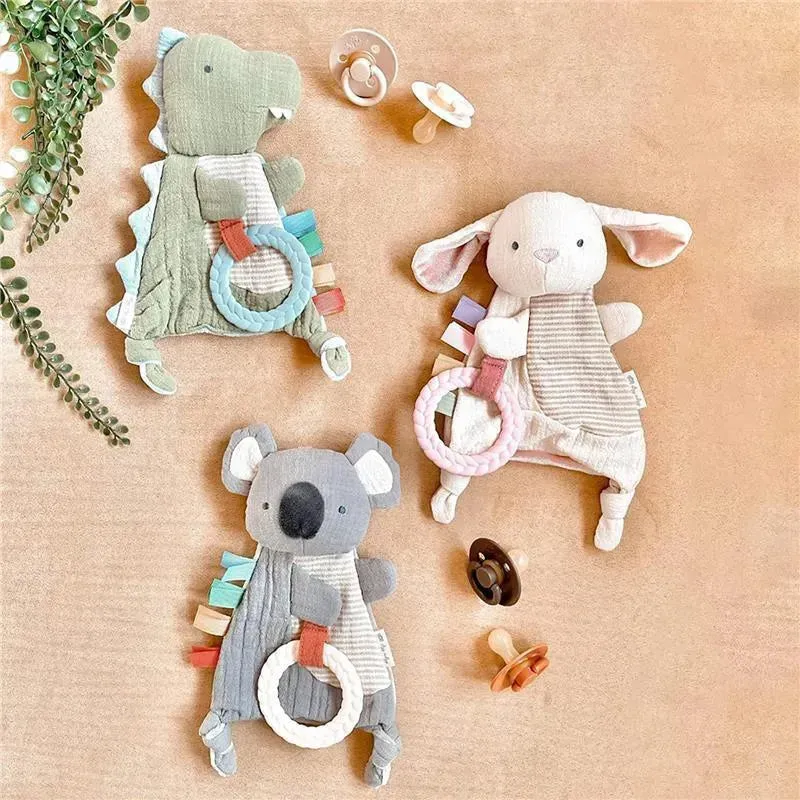 Itzy Ritzy - Bitzy Crinkle Sensory Crinkle Toy with Teether, Bunny - Image 4