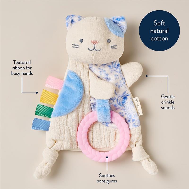 Itzy Ritzy - Bitzy Crinkle Sensory Toy Kitty with Crinkle Sound for Babies & Toddlers, Kitty - Image 3