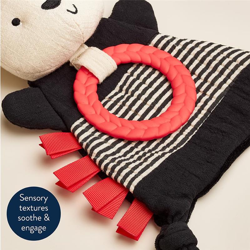Itzy Ritzy - Bitzy Crinkle Sensory Toy Panda with Crinkle Sound for Babies & Toddlers, Panda - Image 4