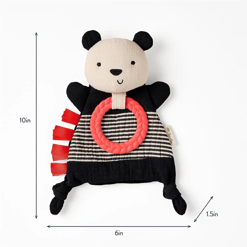Itzy Ritzy - Bitzy Crinkle Sensory Toy Panda with Crinkle Sound for Babies & Toddlers, Panda - Image 6