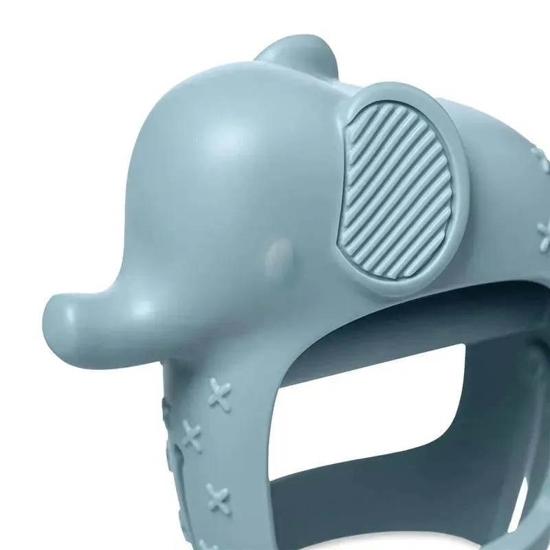 Itzy Ritzy - Bitzy Grip Silicone Developmental Teether with Easy-to-Hold Hand Grip, Elephant - Image 3