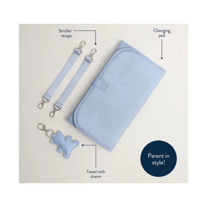 Itzy Ritzy - Boss Plus™ Large Diaper Bag Backpack - Teddy Blue - Image 4