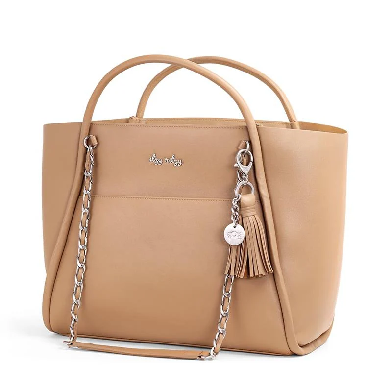 Itzy Ritzy - Boss Tote™ Diaper Bag With Changing Pad Chai Latte - Image 2