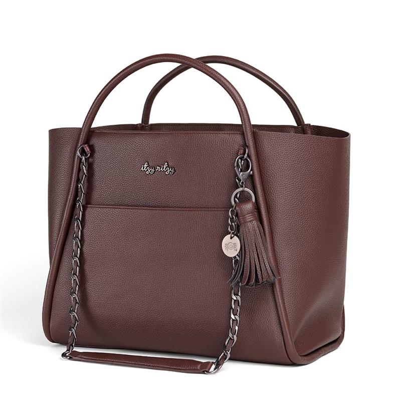 Itzy Ritzy - Boss Tote™ Diaper Bag With Changing Pad Espresso - Image 2