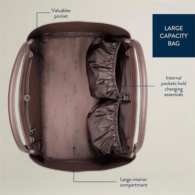 Itzy Ritzy - Boss Tote™ Diaper Bag With Changing Pad Espresso - Image 6
