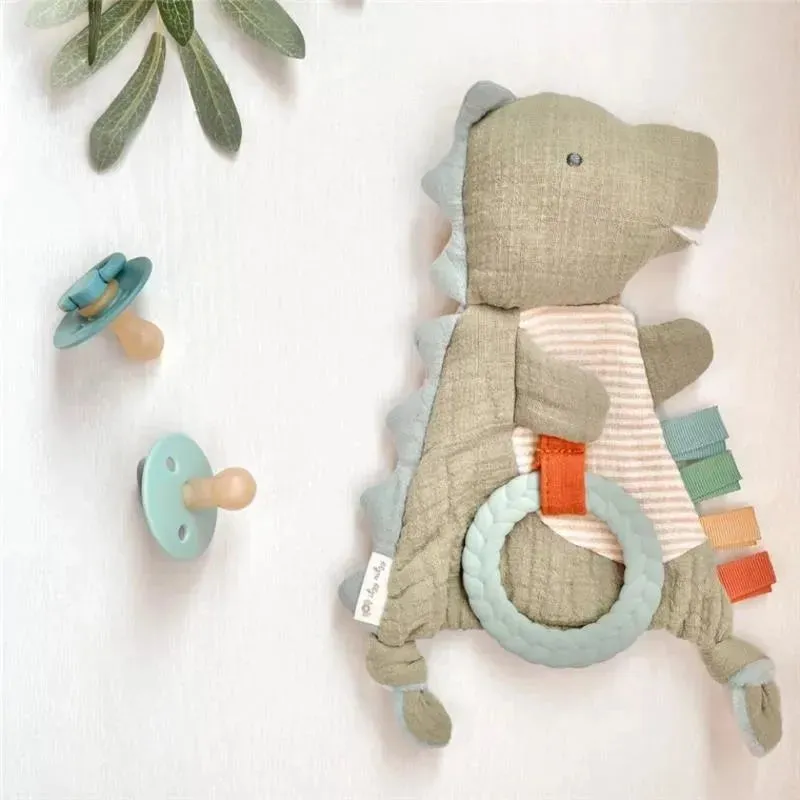 Itzy Ritzy Crinkle Sensory Toy W/Teether- Dino - Image 5