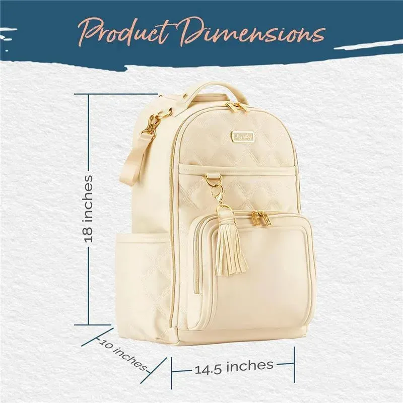 Itzy Ritzy - Diaper Bag Backpack, Large Capacity Boss Plus Baby Backpack Diaper Bag, Milk & Honey - Image 9