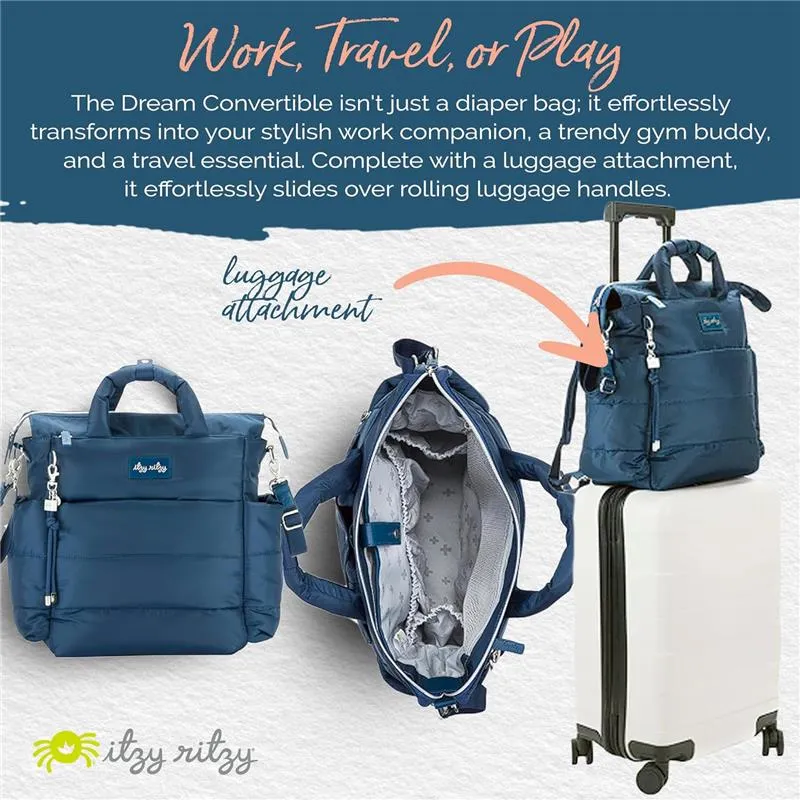 Itzy Ritzy - Dream Convertible Sapphire Starlight Diaper Bag - Image 2
