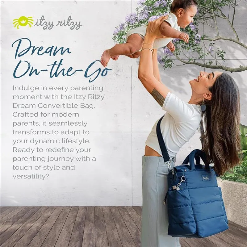 Itzy Ritzy - Dream Convertible Sapphire Starlight Diaper Bag - Image 4