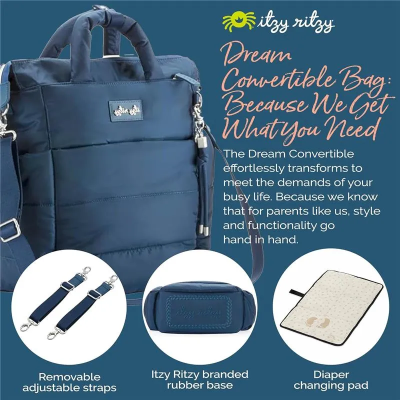 Itzy Ritzy - Dream Convertible Sapphire Starlight Diaper Bag - Image 5