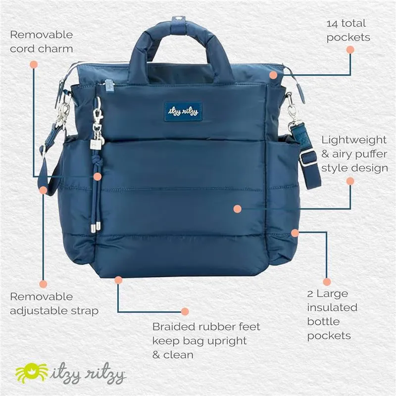 Itzy Ritzy - Dream Convertible Sapphire Starlight Diaper Bag - Image 6