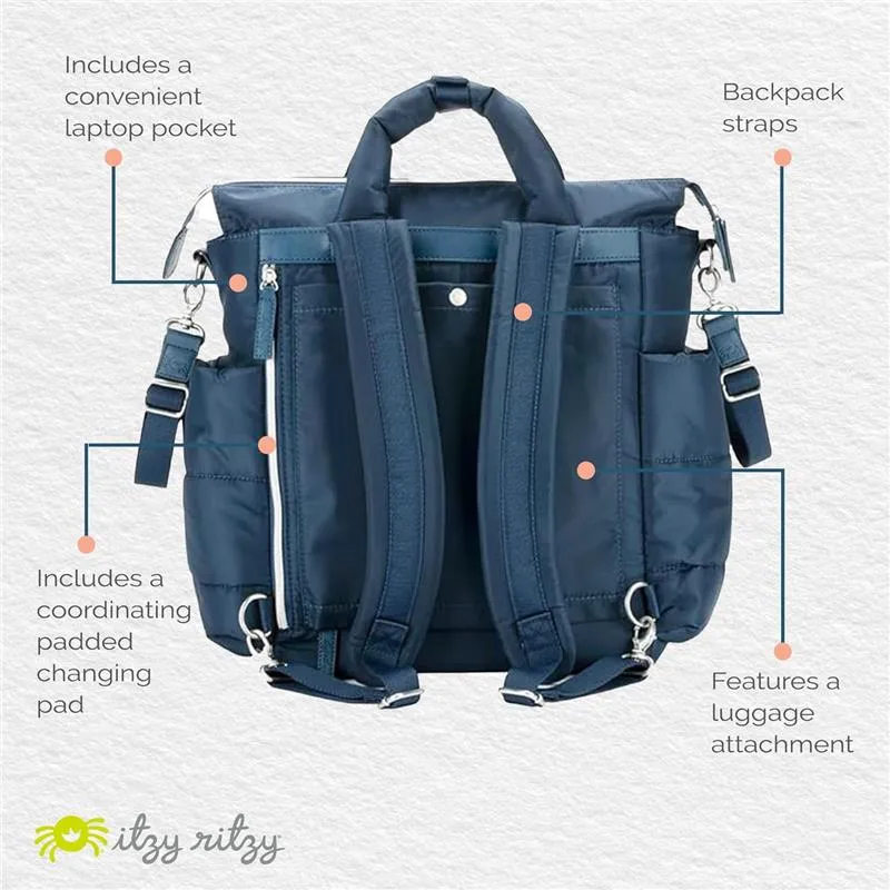 Itzy Ritzy - Dream Convertible Sapphire Starlight Diaper Bag - Image 7