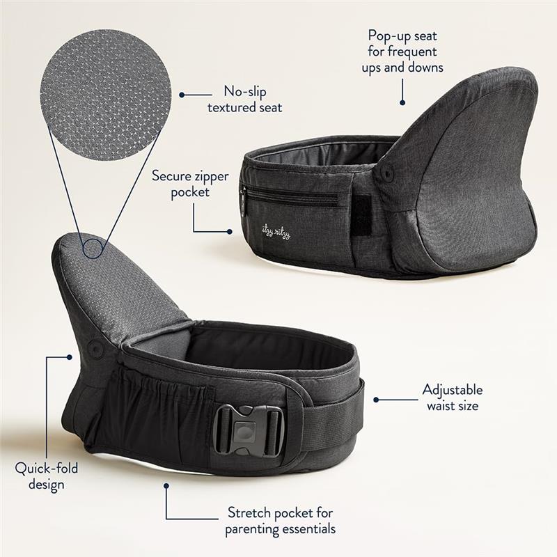 Itzy Ritzy - Hip Seat Baby Carrier 3 Ways to Hold & Support Babies - Image 5