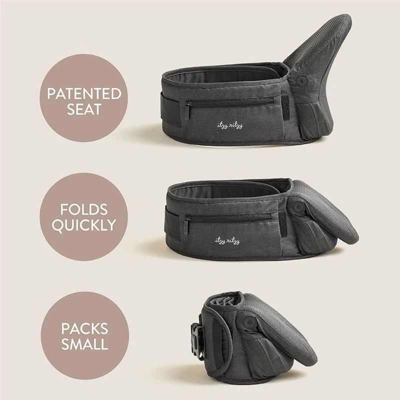 Itzy Ritzy - Hip Seat Baby Carrier 3 Ways to Hold & Support Babies - Image 6