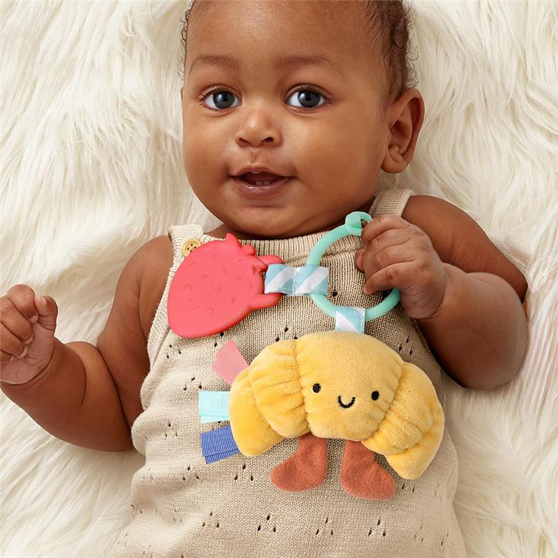 Itzy Ritzy - Infant Toy & Teether Itzy Pal Baby Teething Toy Includes Lovey, Croissant - Image 2