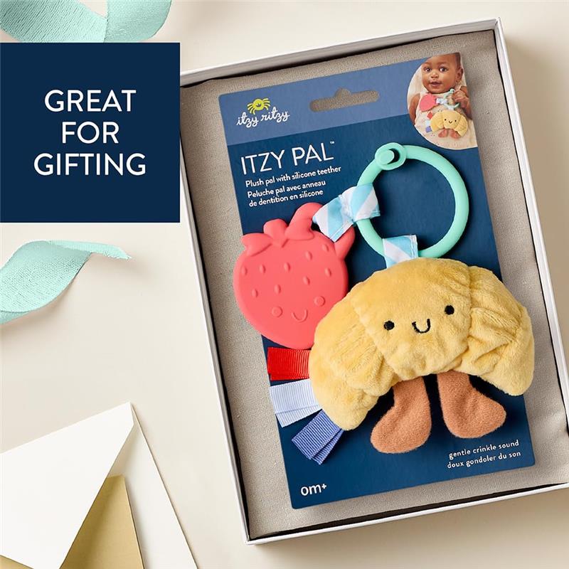 Itzy Ritzy - Infant Toy & Teether Itzy Pal Baby Teething Toy Includes Lovey, Croissant - Image 5