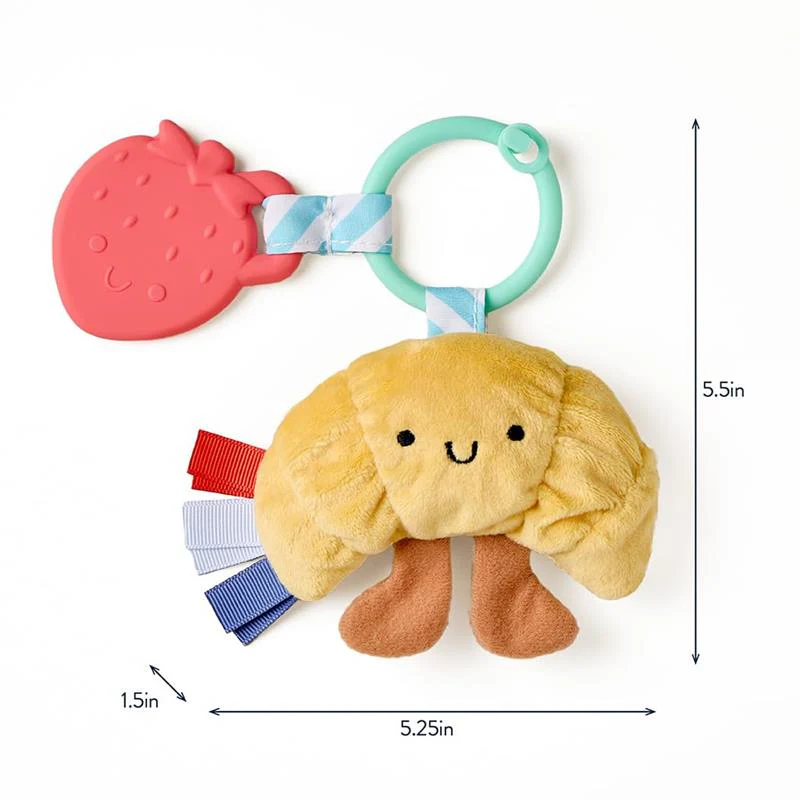 Itzy Ritzy - Infant Toy & Teether Itzy Pal Baby Teething Toy Includes Lovey, Croissant - Image 6