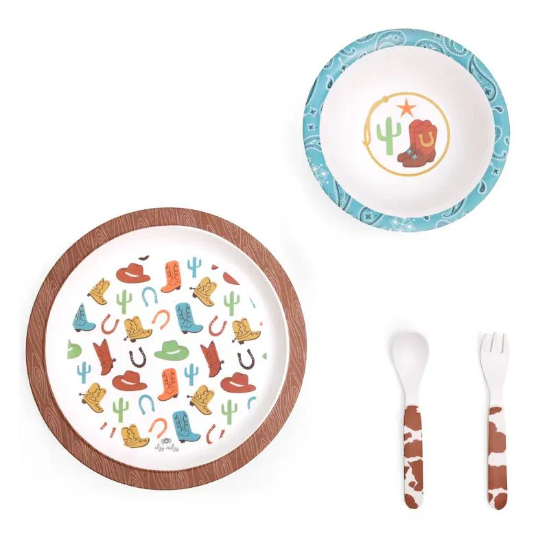 Itzy Ritzy - Itzy Bistro 4Pk Dining Set, Giddy Up!