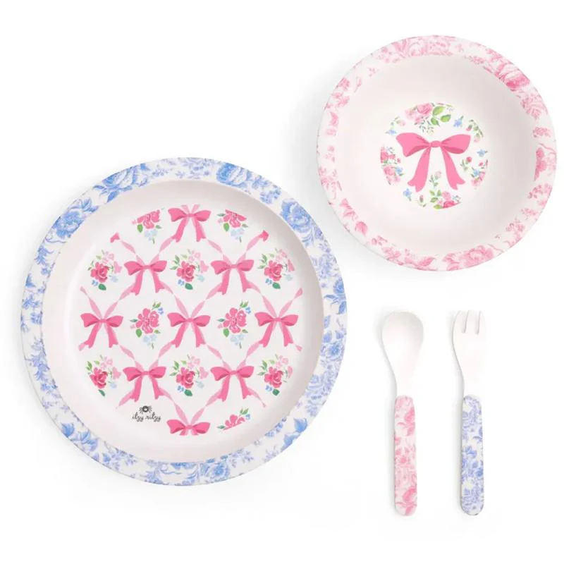 Itzy Ritzy - Itzy Bistro 4Pk Dining Set, Robbons & Roses