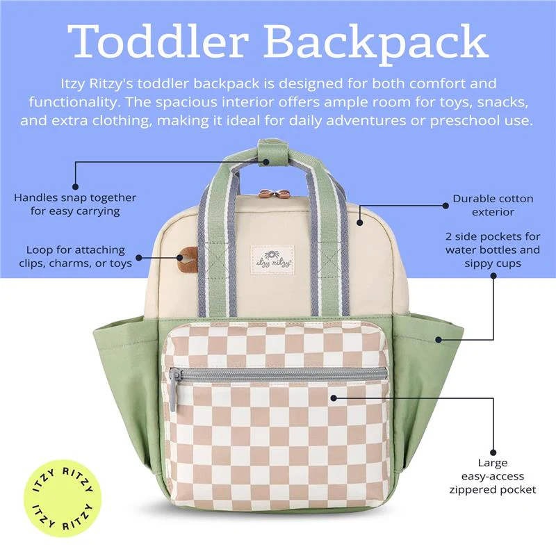 Itzy Ritzy Itzy Bitzy Bag™ Toddler Daycare Backpack, Check Yes! - Image 2