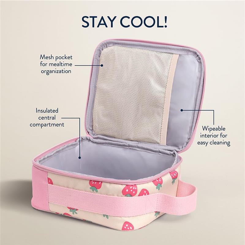 Itzy Ritzy Itzy Lunch Box™ Toddler Bag, Strawberries and Cream - Image 3