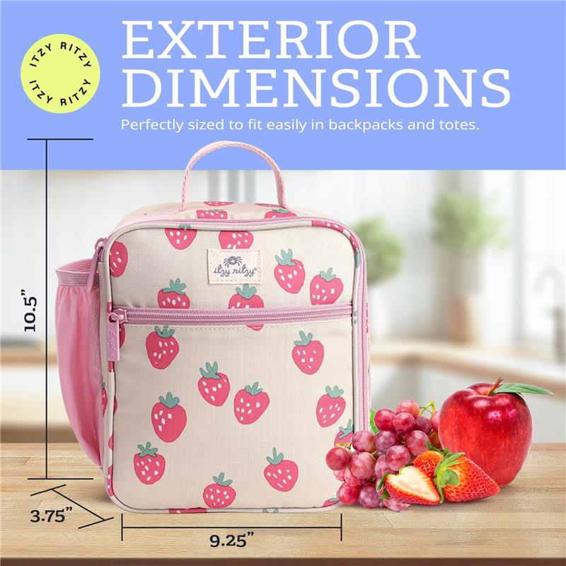 Itzy Ritzy Itzy Lunch Box™ Toddler Bag, Strawberries and Cream - Image 5