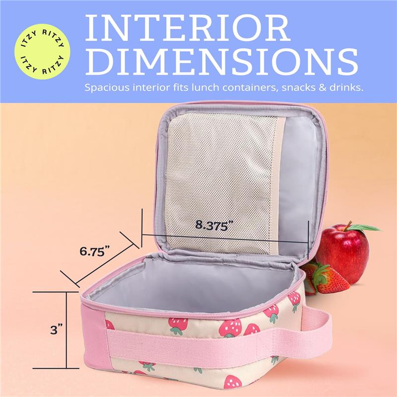 Itzy Ritzy Itzy Lunch Box™ Toddler Bag, Strawberries and Cream - Image 6