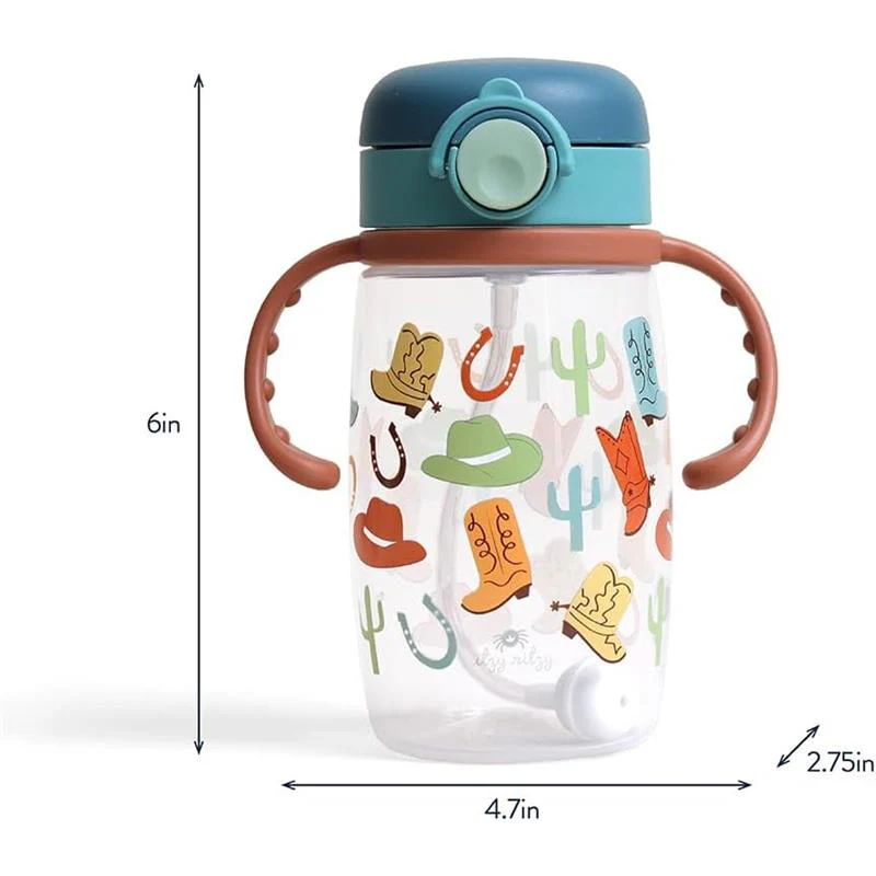 Itzy Ritzy - Itzy Sips Straw Cup With Snap-Close Lid, Giddy Up! - Image 6