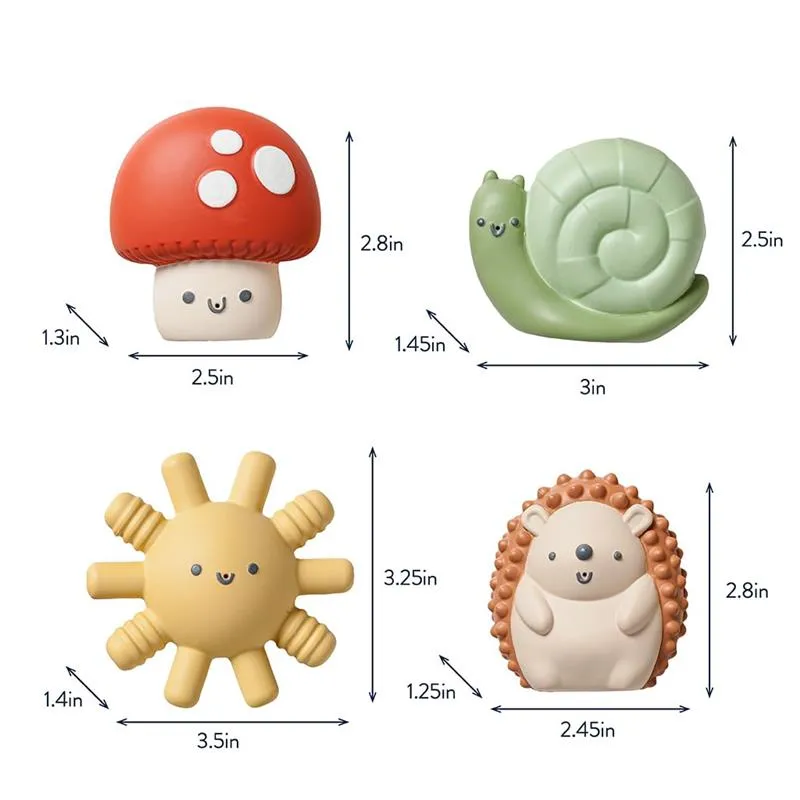 Itzy Ritzy - Itzy Squirt™ 4-Pack Of Soft Bath Toys - Image 2