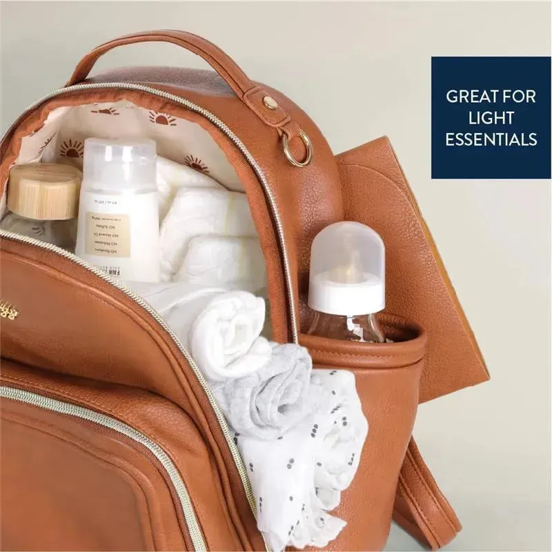 Itzy Ritzy - Mini Plus Diaper Bag, Cognac - Image 5