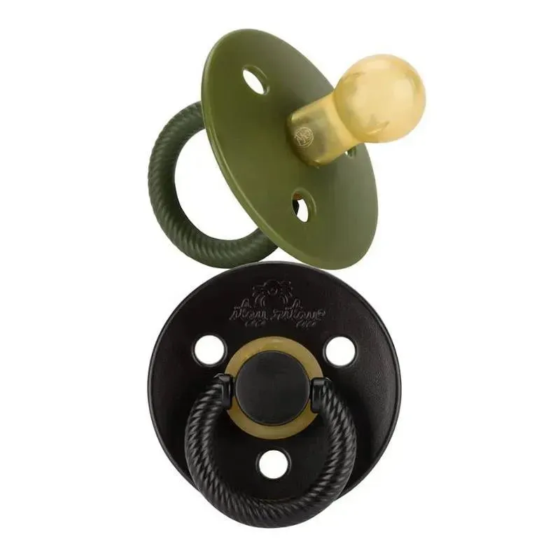 Itzy Ritzy - 2Pk Camo & Midnight Natural Rubber Pacifiers