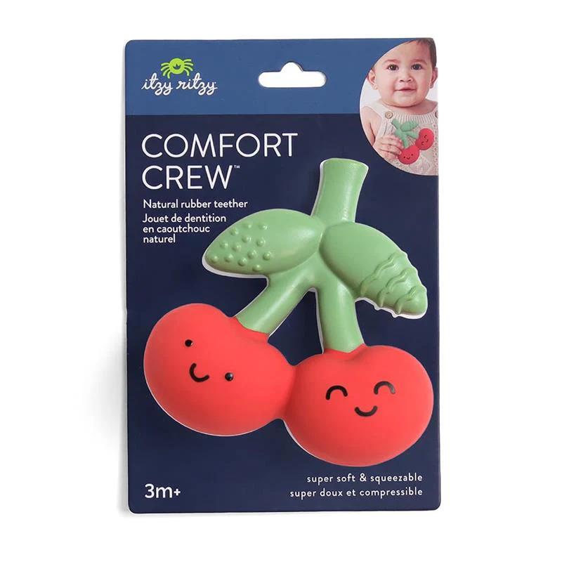 Itzy Ritzy - Natural Rubber Teether, Cherries - Image 5