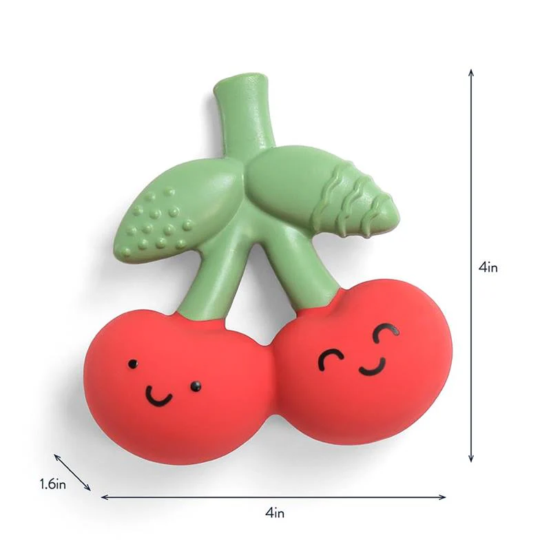 Itzy Ritzy - Natural Rubber Teether, Cherries - Image 7