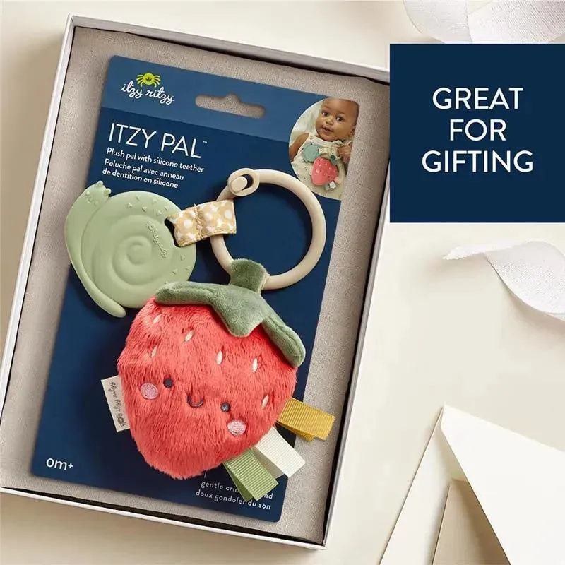 Itzy Ritzy- Pal™ Plush + Teether, Strawberry - Image 2