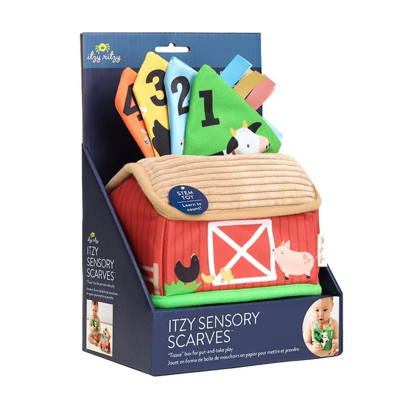 Itzy Ritzy - Sensory Scarves, Farm Friends - Image 5