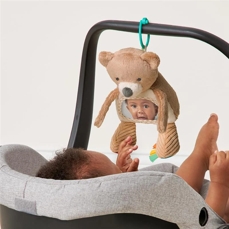 Itzy Ritzy - Sensory Tummy Time Toy Mirror, Bear - Image 3