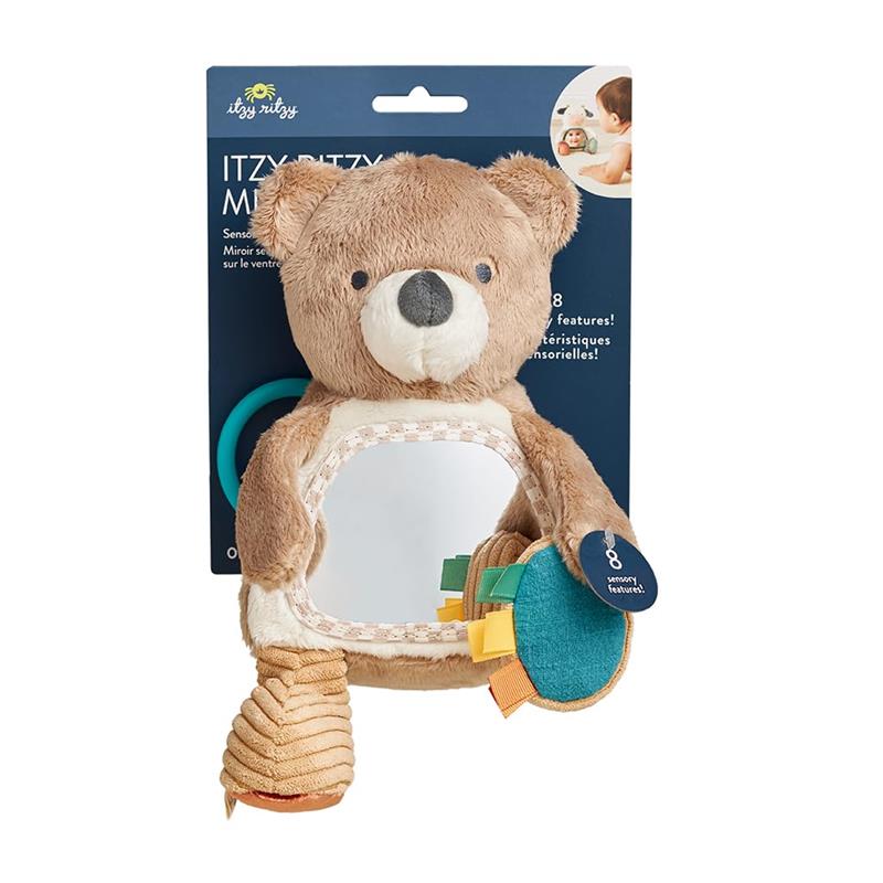 Itzy Ritzy - Sensory Tummy Time Toy Mirror, Bear - Image 8
