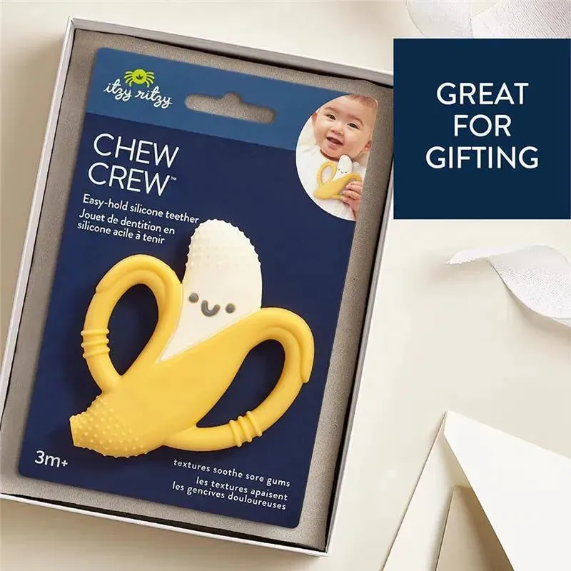 Itzy Ritzy - Silicone Teether with Easy-Grab Handles, Banana - Image 5