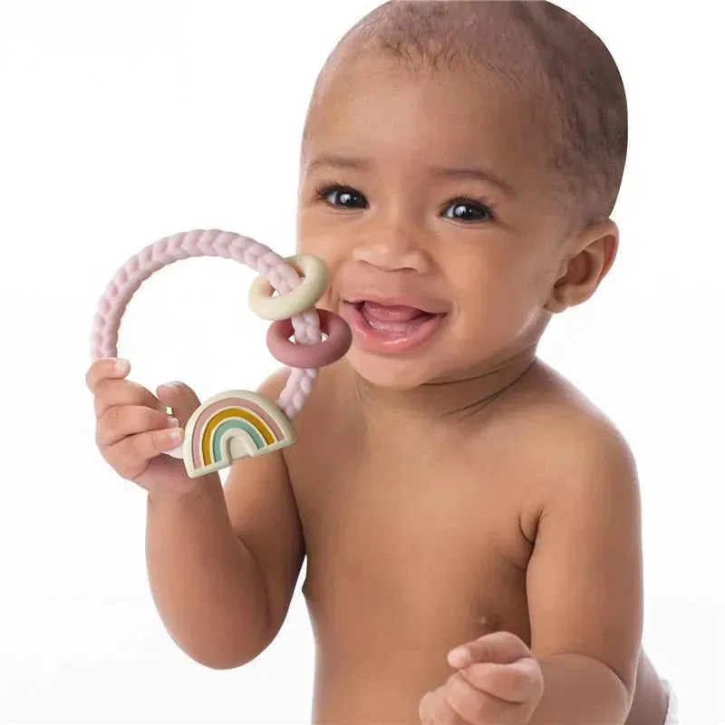 Itzy Ritzy - Silicone Teether With Rattle Rainbow - Image 3