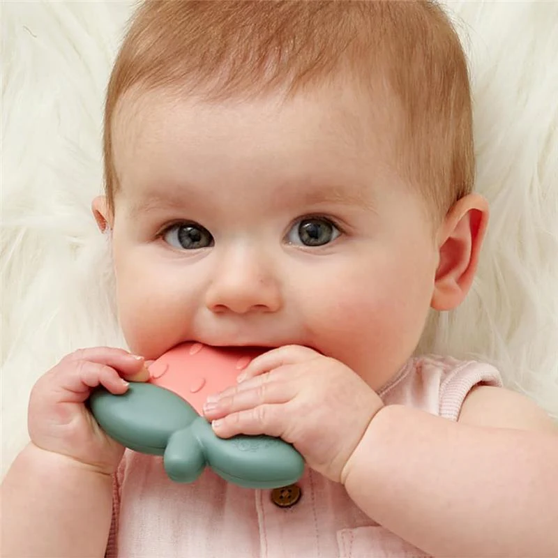 Itzy Ritzy - Silicone Teether With Rattle Sound Strawberry - Image 2