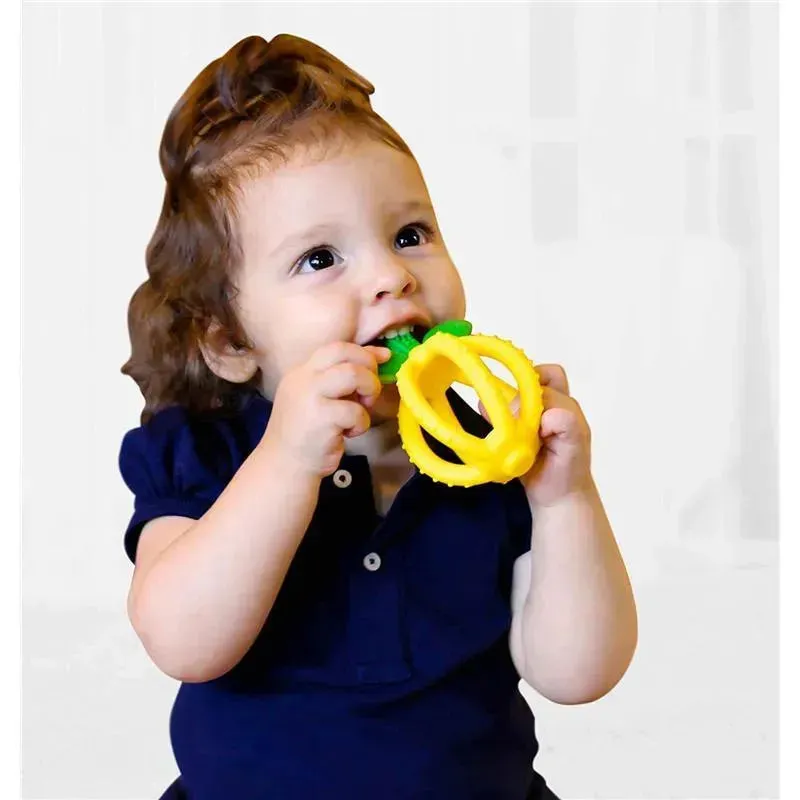 Itzy Ritzy - Silicone Teething Ball Bitzy Biter, Lemon Drop - Image 2