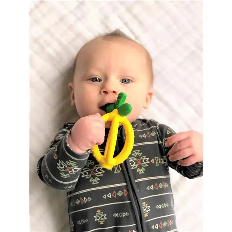 Itzy Ritzy - Silicone Teething Ball Bitzy Biter, Lemon Drop - Image 4