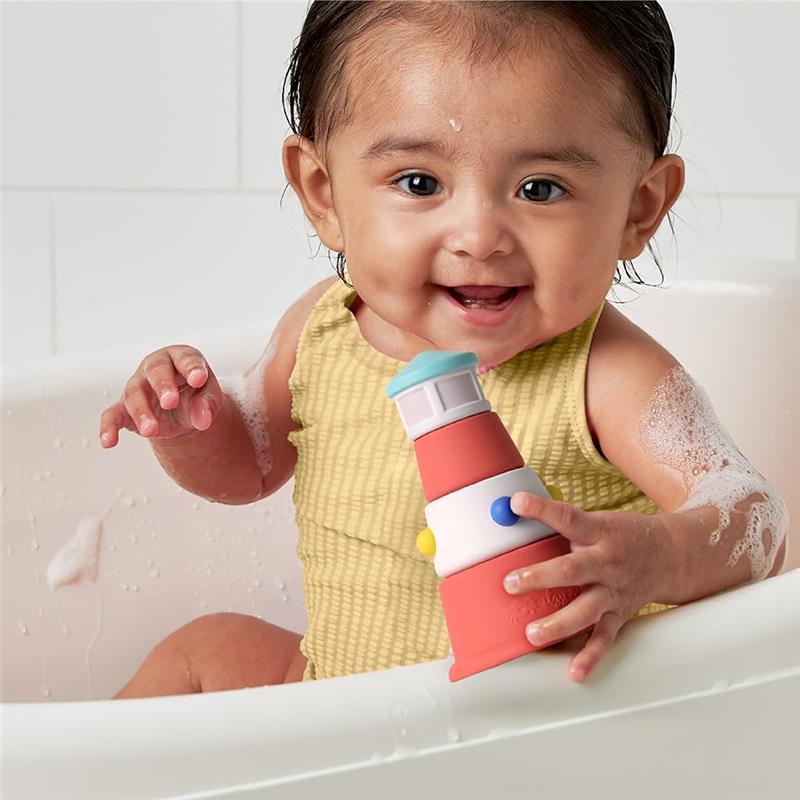 Itzy Ritzy - Stack & Squirt Bath Toy Set Nautical - Image 2