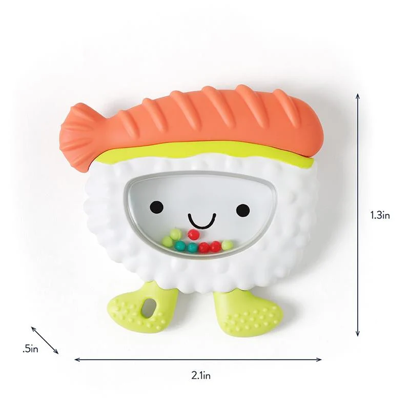 Itzy Ritzy - Sweetie Shake Plus™ Teething + Rattle Toy, Sushi - Image 7