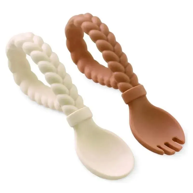 Itzy Ritzy - 2Pk Buttercream Toffee Sweetie Spoons & Fork Set