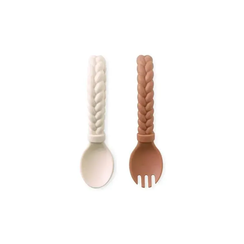 Itzy Ritzy - 2Pk Buttercream Toffee Sweetie Spoons & Fork Set - Image 3