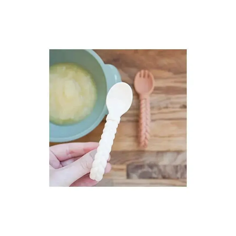 Itzy Ritzy - 2Pk Buttercream Toffee Sweetie Spoons & Fork Set - Image 4