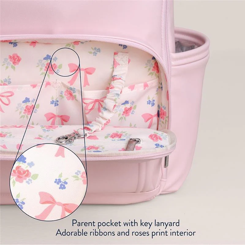 Itzy Ritzy - Teddy Roses Boss Plus Backpack Diaper Bag, Ribbons & Bows - Image 9