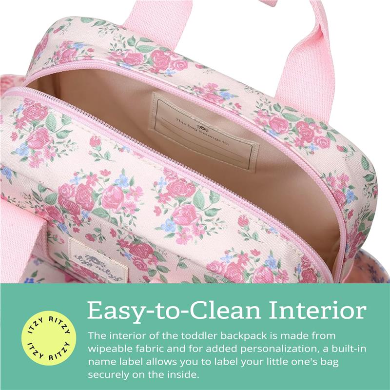 Itzy Ritzy Toddler Backpack Ribbons & Roses - Image 5